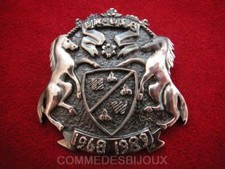 Broche "Armoiries" N° 2 Blason Ecu Chevaux - Bijoux Vintage Butler & Wilson