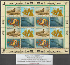 United Nations 2008 (Vienna) - Sheet n° 536-539 MNH ** Protection de la Nature