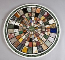 24 " Marbre Blanc Café Rond