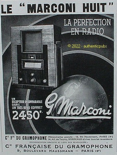 Publicite marconi huit - publicite,