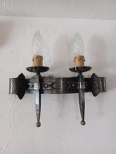 Applique murale fer forgé massif, 2.7kg. Fonctionnelle livrée avec ampoule