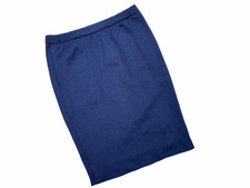 Yves Saint Laurent Navy Merino Wool Skirt  Size 38 / M / US 8 - 100% Wool 