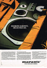 PUBLICITE ADVERTISING 034   1979   MARANTZ    enceintes hi-fi