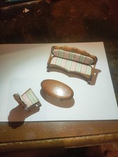 Lot de meubles miniature pour maison de poupée Vintage