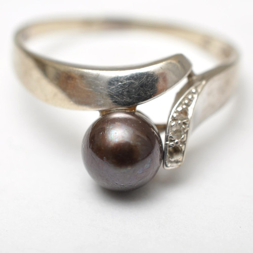 Vintage bague avec perle - avec, de