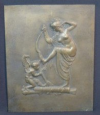 1930 belle plaque bronze Diane
