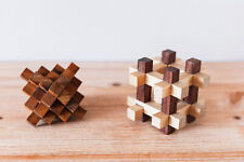 Lot de 2 Casse Tête en Bois / Boule en Prison / Double Pyramide / Jouet / Jeux