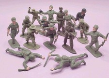 lot soldats plastique verts type airfix  1/32 US Soldier