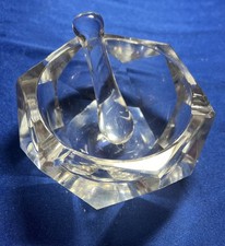 MORTIER PILLON CENDRIER CRISTAL SIGNÉ VAL SAINT LAMBERT