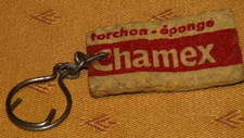 Ancien porte clés torchon éponge miniature Chamex Monoprix Keyring Portachiavi 