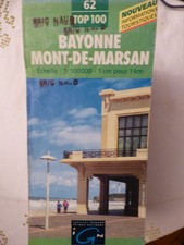 CARTE IGN serie verte 62 top 100  bayonne mont de marsan 1997