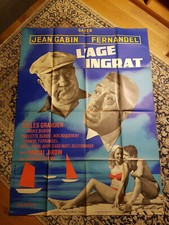 Affiche 1964 L'ÂGE INGRAT 120x160 GILLES GRANGIER, JEAN GABIN, FERNANDEL