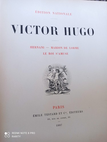 Livre victor hugo 1887 - victor,