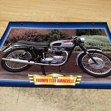 Triumph 650 T120 Bonneville 1968 fiche carte moto passion collection Atlas