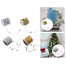 Guirlande de perles pour sapin de Noël, décoration de Noël à suspendre,