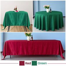 Nappe De Table En Jacquard Doux Florale Ronde, Rectangulaire, Carrée