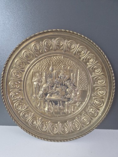 Assiette plat en laiton - plat,