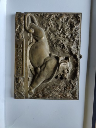 Plaque ancienne lion - plaque,
