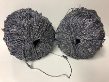 lot de 7 pelotes de laine lurex argenté fantaisie/ fabriqué en FRANCE