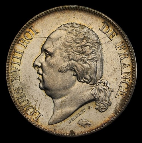 Louis xviii francs 1824 - 5,