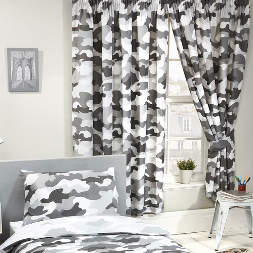 Rideaux camouflage gris - camouflage,