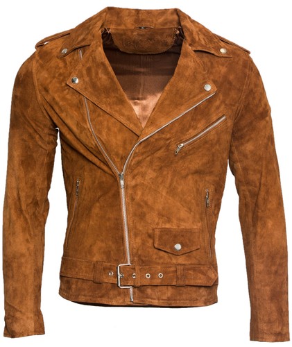 Veste motard brando daim - veste,