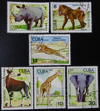TIMBRES du 1CUBA ANIMAUX