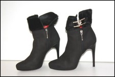 CESARE PACIOTTI  Bottines Luxe Tout Cuir Revers Fourrure  T 35 ETAT NEUF 