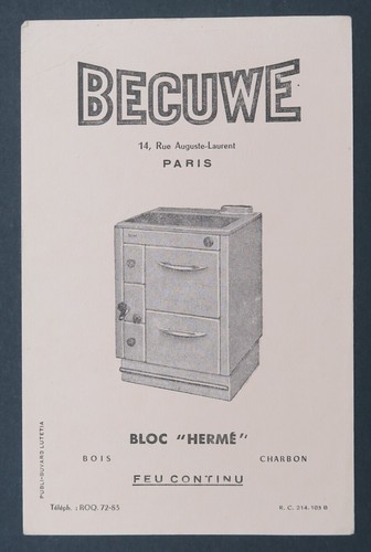 Buvard becuwe bloc hermé four - becuwe,