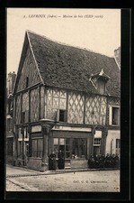 CPA Levroux, Maison de bois 