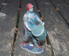 QUIRALU COFALU ALUDO ? TAMBOUR WWI POMPIER ? soldat casque rouge, état d'origine