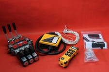 Hydraulique Banque Moteur 3 Bobine Vannes 60 L 24 V sans Fil 3 X Winch Bobine