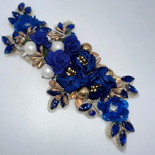 Massive large gold tone - , blue