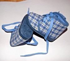 PAIRE DE CHAUSSON PANTOUFLE ECOSSAIS BEBE FILLE GARCON bleu clair 18 / 19 neuf