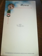 Ancien MENU CHAMPAGNE de CASTELLANE  "est apprécié dans le monde entier"