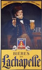 "BIERES de LACHAPELLE" Affiche originale entoilée  litho G. RIPART  71x104cm