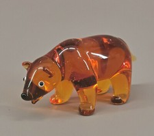 9912058-x Verre Figurine Ours Brun Ours 3,5x7cm Soufflé à la Bouche Fait Main