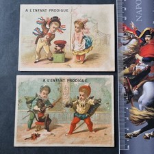 2 CHROMOS Cirque Magicien