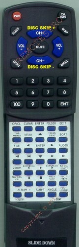 Replacement remote for sony - replacement,