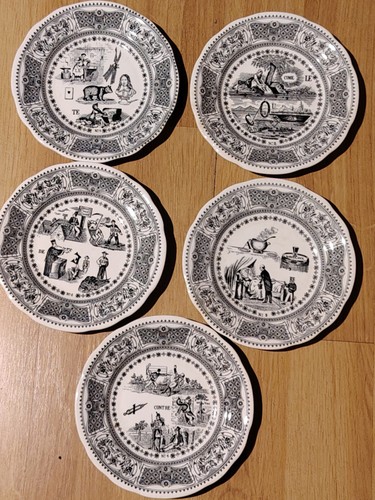 Serie assiettes rebus en - ", "