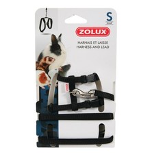 Harnais et laisse noir taille