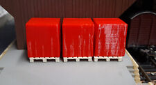 1/43 3 chargements bâchés rouges sur palette chantier modélisme maquette camion