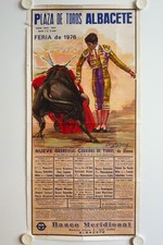 Affiche Corrida Plaza de Toros ALBACETE 1976  FERIA DE TOROS