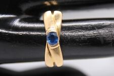 bague nœud saphir bleu