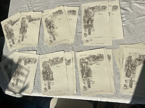 Lot menus anciens - de,