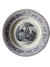 Assiette parlante XIX faïence