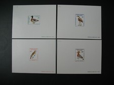 Congo épreuve de luxe N° 239 à 242 Oiseaux Canard, Héron, Rousserolle, Huppe ord