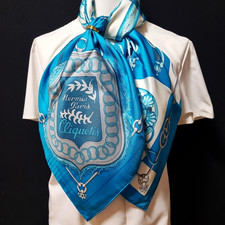 RARE VINTAGE HERMES Soie Scarf "Cliquetis" Carre 90 Duty-free US