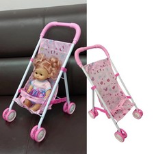 Poussette pour bébé, jouet éducatif pliable pour enfants de 3 ans et plus
