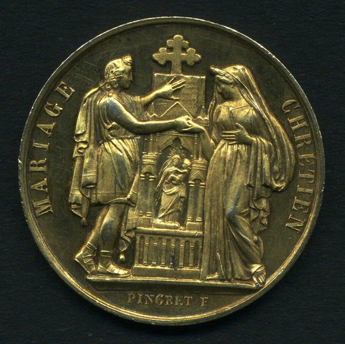 Medaille religieuse en - (1840-),